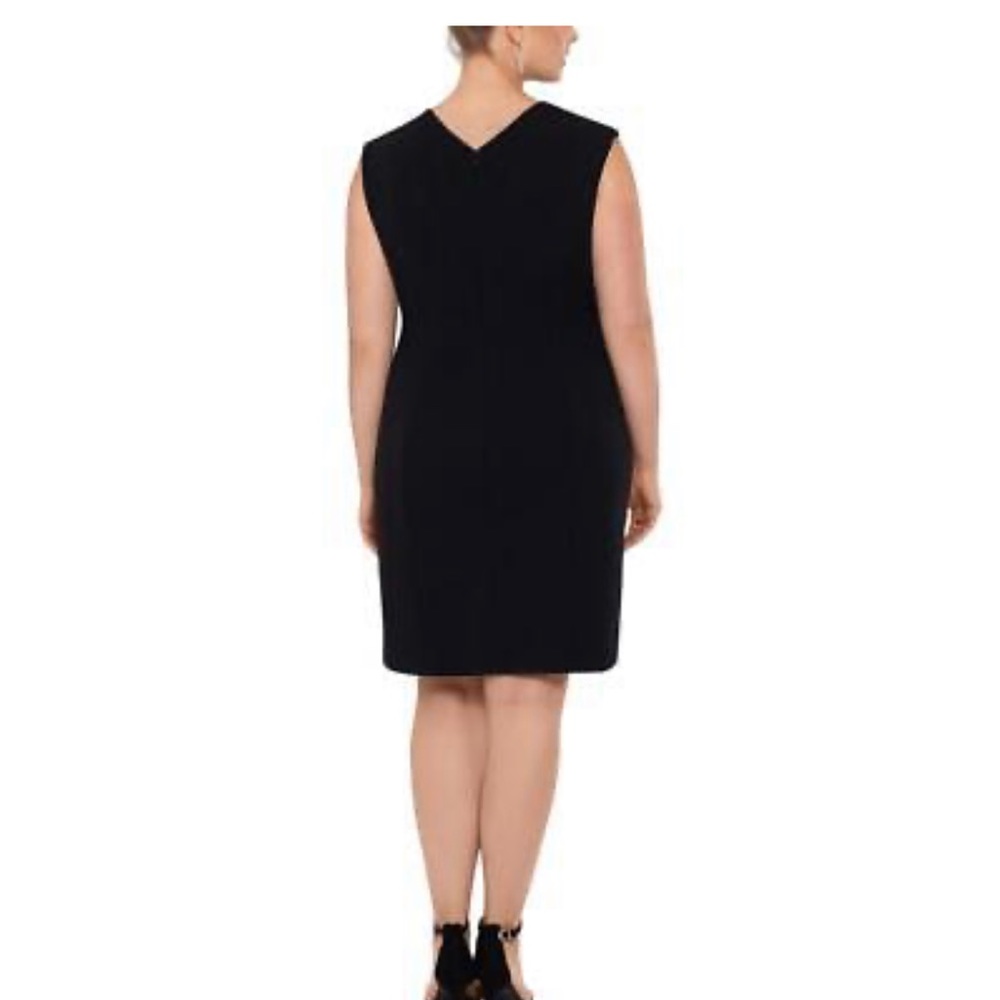 XSCAPE Womens Black Cap Sleeve Jewel
Neck Above The Knee Evening Body Con
Dress - Picture 2 of 2